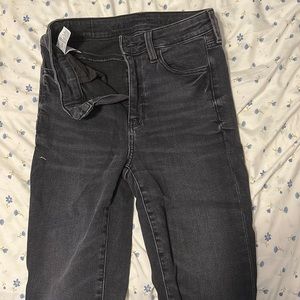 American eagle super stretch high rise black jeans